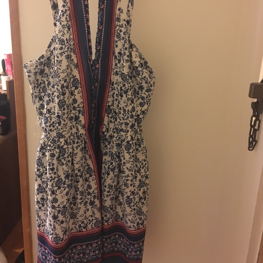 floral dress with open back